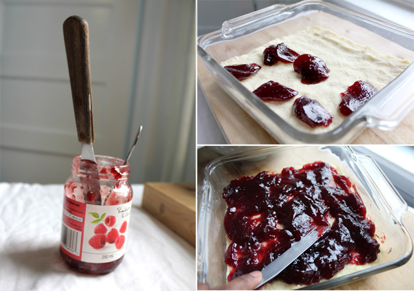 Raspberry Jam on Shortbread Base